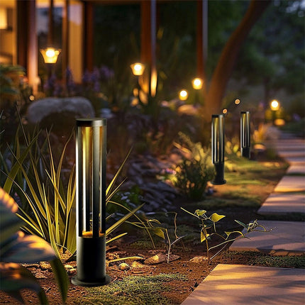 Lampione da giardino lampada da terra per esterno con led cob 12 watt ip65 lampioncino per vialetti per giardino terrazzo - enzoled