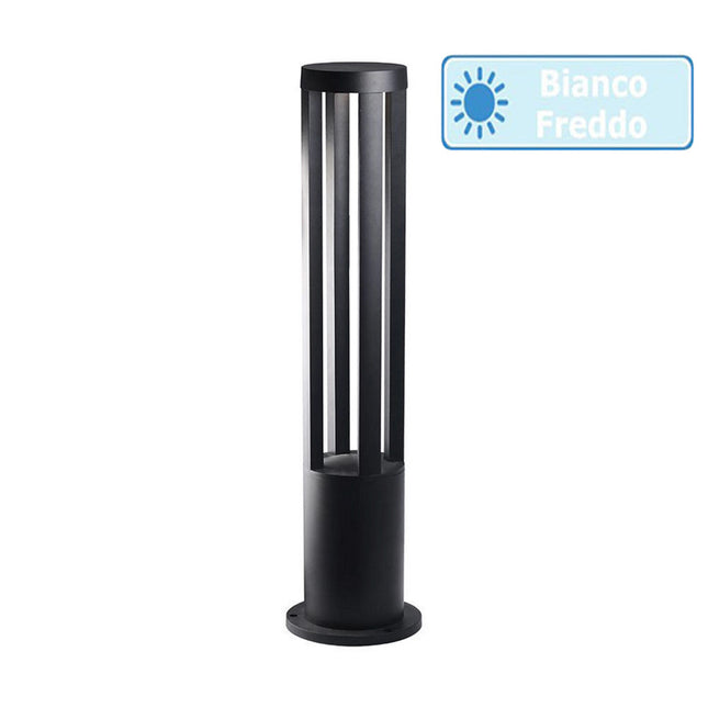 Lampione da giardino lampada da terra per esterno con led cob 12 watt ip65 lampioncino per vialetti per giardino terrazzo - enzoled