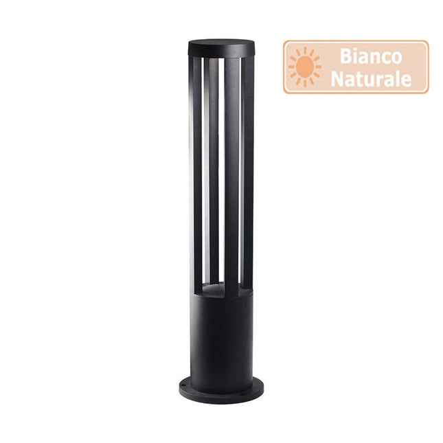 Lampione da giardino lampada da terra per esterno con led cob 12 watt ip65 lampioncino per vialetti per giardino terrazzo - enzoled