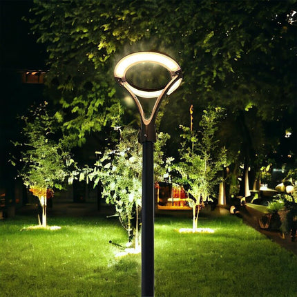 Lampione da giardino 100 watt lampada moderna da esterno con palo da 3 metri per vialetti cortile ville a tenuta stagno IP65 - enzoled