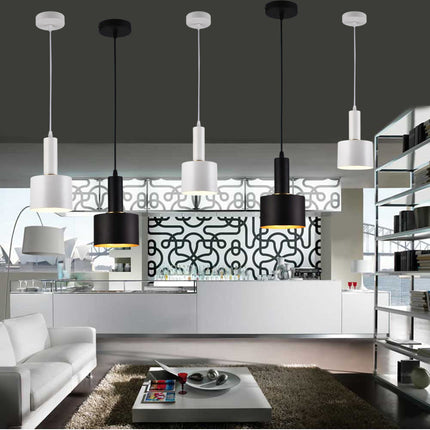 Lampadario a sospensione E27 lampada pendente minimal per cucina isola snack - enzoled
