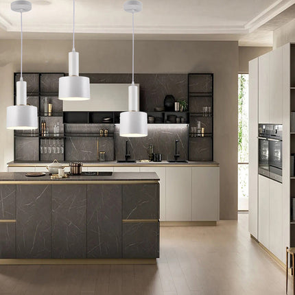 Lampadario a sospensione E27 lampada pendente minimal per cucina isola snack - enzoled
