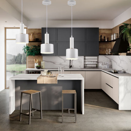 Lampadario a sospensione E27 lampada pendente minimal per cucina isola snack - enzoled