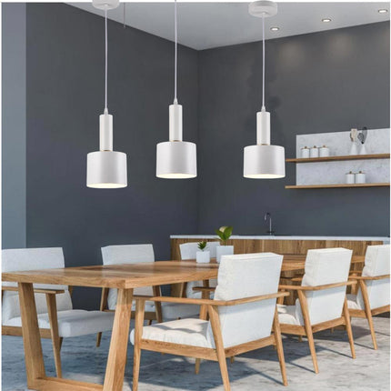 Lampadario a sospensione E27 lampada pendente minimal per cucina isola snack - enzoled