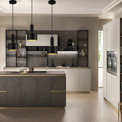 Lampadario a sospensione E27 lampada pendente minimal per cucina isola snack - enzoled