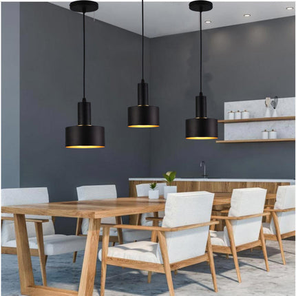 Lampadario a sospensione E27 lampada pendente minimal per cucina isola snack - enzoled