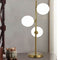 Lampada da tavolo minimalista bronzo con 3 sfere piantana da terra con stelo per soggiorno open space - enzoled