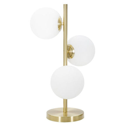 Lampada da tavolo minimalista bronzo con 3 sfere piantana da terra con stelo per soggiorno open space - enzoled