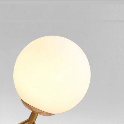 Lampada da tavolo minimalista bronzo treppiedi con sfera lume abat jour per soggiorno open space G9 - enzoled