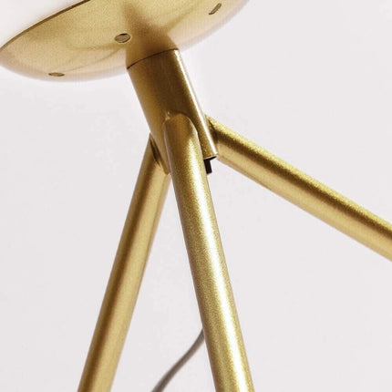 Lampada da tavolo minimalista bronzo treppiedi con sfera lume abat jour per soggiorno open space G9 - enzoled