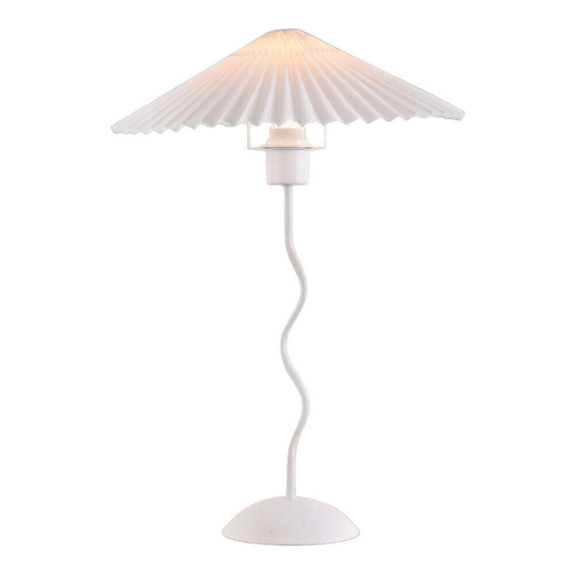 Lume in metallo bianco moderno abat jour attacco E27 lampada da tavolo con interruttore - enzoled
