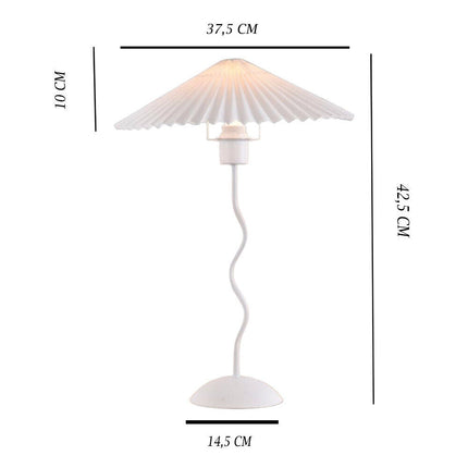 Lume in metallo bianco moderno abat jour attacco E27 lampada da tavolo con interruttore - enzoled