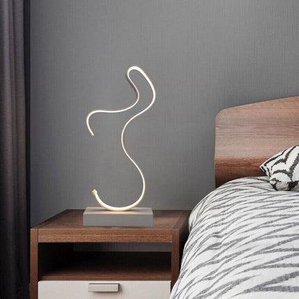 Lampada da comodino curva led moderna 10 watt lumino lume da camera da letto soggiorno luce calda 3000k bianca 6500k 4000k - enzoled