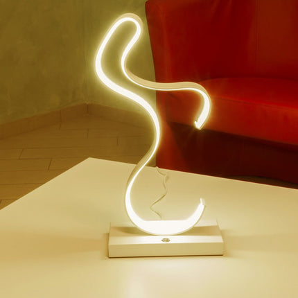 Lampada da comodino curva led moderna 10 watt lumino lume da camera da letto soggiorno luce calda 3000k bianca 6500k 4000k - enzoled