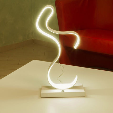 Lampada da comodino curva led moderna 10 watt lumino lume da camera da letto soggiorno luce calda 3000k bianca 6500k 4000k - enzoled