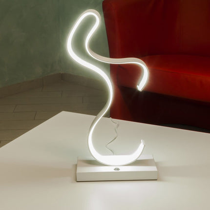Lampada da comodino curva led moderna 10 watt lumino lume da camera da letto soggiorno luce calda 3000k bianca 6500k 4000k - enzoled