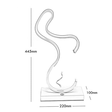 Lampada da comodino curva led moderna 10 watt lumino lume da camera da letto soggiorno luce calda 3000k bianca 6500k 4000k - enzoled