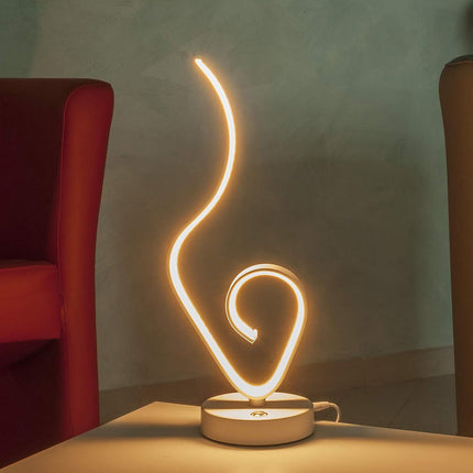 ume da comodino ad onda moderno 9 watt lampada da tavolo scrivania luce bianca 6500k calda 3000k naturale 4000k - enzoled