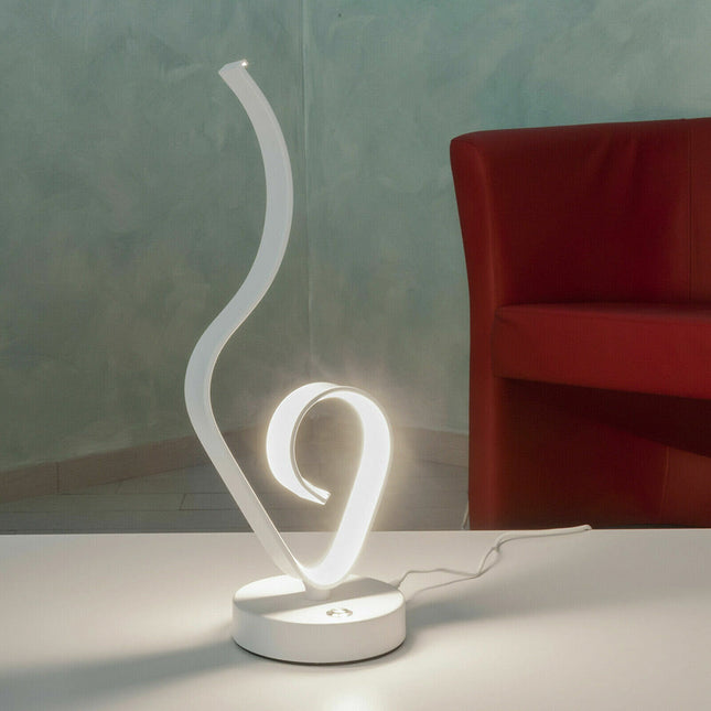 ume da comodino ad onda moderno 9 watt lampada da tavolo scrivania luce bianca 6500k calda 3000k naturale 4000k - enzoled