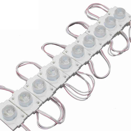 Modulo led 12V 10 led smd 3030 per insegne tabelle con adesivo luce fredda 6500k calda 3000k IP65 - enzoled
