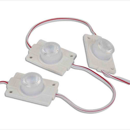 Modulo led 12V 10 led smd 3030 per insegne tabelle con adesivo luce fredda 6500k calda 3000k IP65 - enzoled