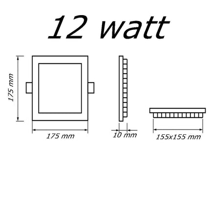 Pannello led incasso quadrato slim plafoniera 3 6 12 18 24 watt cct tre colorazione di luce fredda calda naturale selezionabile - enzoled
