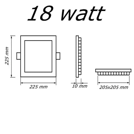Pannello led incasso quadrato slim plafoniera 3 6 12 18 24 watt cct tre colorazione di luce fredda calda naturale selezionabile - enzoled