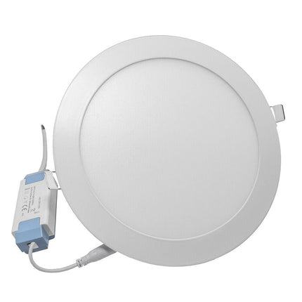Pannello led incasso rotondo slim plafoniera 3 6 12 18 20 24 watt cct tre colorazione di luce fredda calda naturale selezionabile - enzoled
