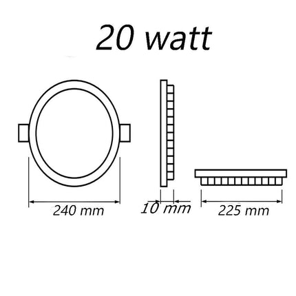 Pannello led incasso rotondo slim plafoniera 3 6 12 18 20 24 watt cct tre colorazione di luce fredda calda naturale selezionabile - enzoled
