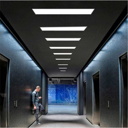 Pannello led da incasso 120x30 cm plafoniera da soffitto 40 watt tre colorazione di luce fredda 6500k calda 3000k naturale 4000k - enzoled