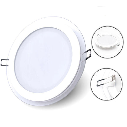 Pannello led slim incasso bordo in vetro 18 watt cct tre colorazione di luce calda fredda naturale - enzoled