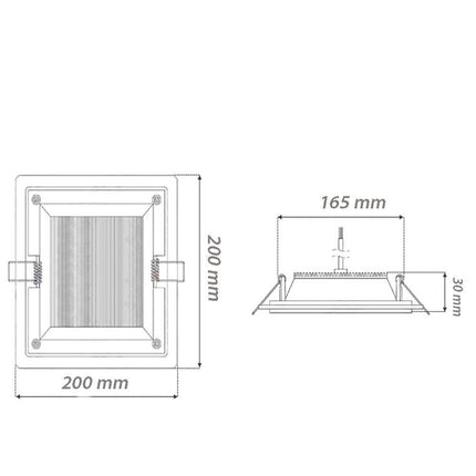 Pannello led slim incasso bordo in vetro 18 watt cct tre colorazione di luce calda fredda naturale - enzoled