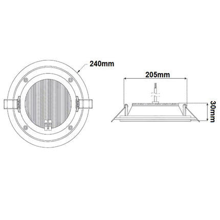 Pannello led slim incasso bordo in vetro 24 watt cct tre colorazione di luce calda fredda naturale - enzoled