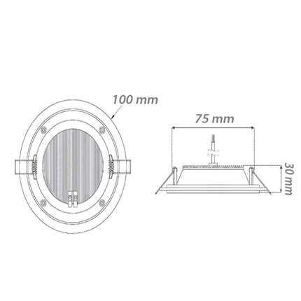 Pannello led slim incasso bordo in vetro 6 watt cct tre colorazione di luce calda fredda naturale - enzoled