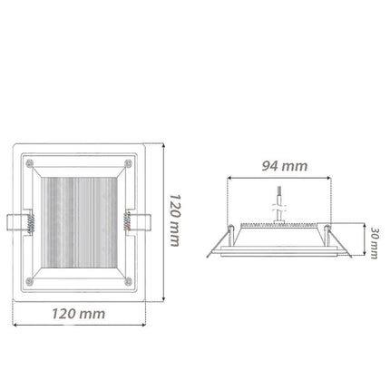 Pannello led slim incasso bordo in vetro 9 watt cct tre colorazione di luce calda fredda naturale - enzoled