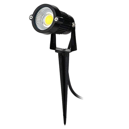 Faretto led cob 5 watt con picchetto e staffa per esterno proiettore da giardino luci da esterno luce fredda 6500k calda 3000k naturale 4000k e verde - enzoled