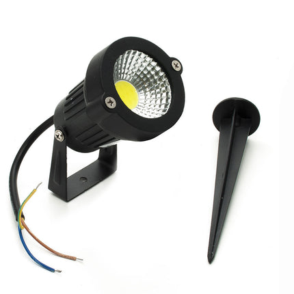 Faretto led cob 5 watt con picchetto e staffa per esterno proiettore da giardino luci da esterno luce fredda 6500k calda 3000k naturale 4000k e verde - enzoled