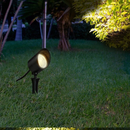 Faretto led 7 watt con snodo doppia istallazione con picchetto e staffa lampada per esterno segnapassi da giardino terrazzo impermeabile IP65 - enzoled