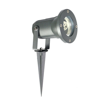 Faretto da esterno lampada led da giardino con picchetto interrabile e staffa a parete portalampada ip57 gu10 - enzoled