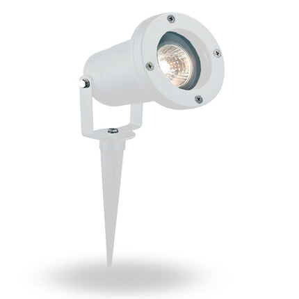 Faretto da esterno lampada led da giardino con picchetto interrabile e staffa a parete portalampada ip57 gu10 - enzoled