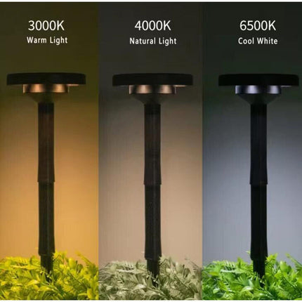 Faretto led con pannello solare e picchetto per esterno con funzione cct 3 tonalità di luce o rgb IP65 - enzoled