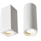 Applique da soffitto in gesso verniciabile a forma di cilindro o cubo con a attacco per faretto Gu10 14x7 cm - enzoled