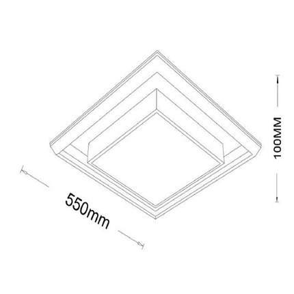 Plafoniera a led 48 watt tecnologia CCT tre colorazione di luce gestibile con telecomando e App lampada da soffitto - enzoled