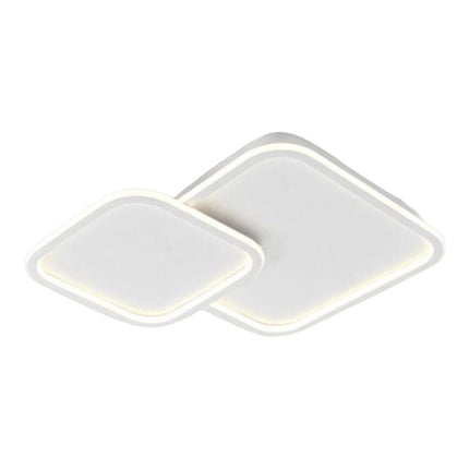 Plafoniera a led due rombi a cct tripla colorazione di luce fredda calda naturale  60 watt lampada da soffitto - enzoled