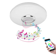 Plafoniera a led rgb dimmerabile con cassa bluetooh 65 watt effetto cielo stellato con telecomando - enzoled