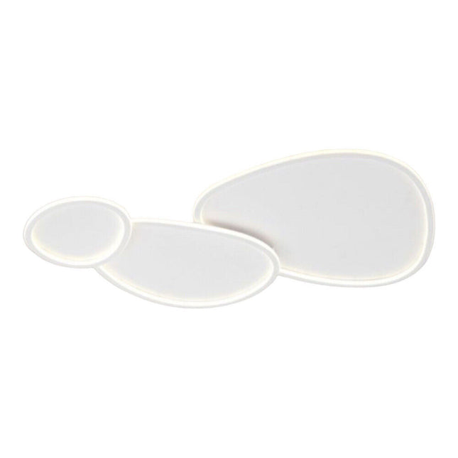Plafoniera a led tre ovali a tripla colorazione di luce fredda calda naturale 100 watt lampada da soffitto - enzoled