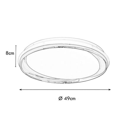 Plafoniera decorativo lampadario da soffitto dimmerabile 46 watt cct tre tonalità di luce 6500k 3000k 4000k - enzoled