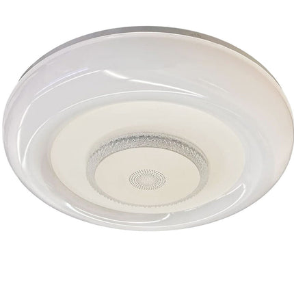 Plafoniera rgb 72 watt cassa bluetooth diffusore opaco luce bianca calda naturale con telecomando dimmerabile APP - enzoled