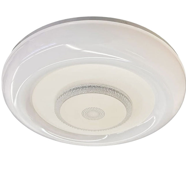 Plafoniera rgb 72 watt cassa bluetooth diffusore opaco luce bianca calda naturale con telecomando dimmerabile APP - enzoled