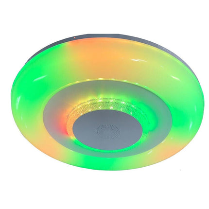 Plafoniera rgb 72 watt cassa bluetooth diffusore opaco luce bianca calda naturale con telecomando dimmerabile APP - enzoled